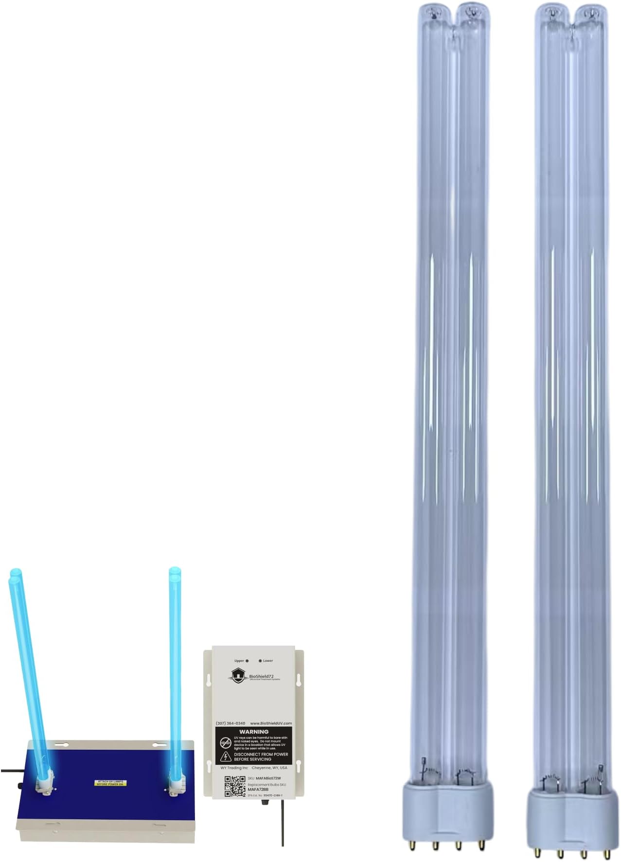 MammothBioShieldUVยฎ Classic S72 (72W) TruBluโข UV-C Replacement 16 1/4" 2X 36W UV Bulbs (1 Pair)