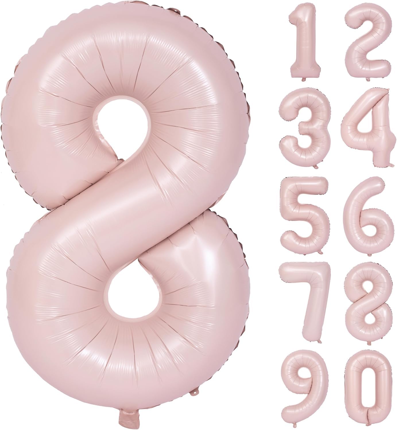 Amazon | 数字 バルーン ピンク 40インチ ライトピンク 数字8