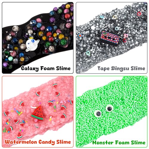 Slime Variety Pack Different Textures, 8 x 100ml Slimes Kit for Kids, Includes Bingsu, Water, Cloud, Butter, Snow Fizz Slime, Slimes Party Favors for Girls & Boys, Birthday Easter - image 4