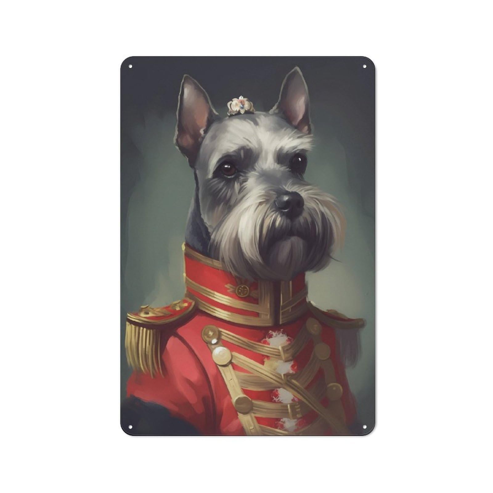 Junmoney Miniature Schnauzer Dog 30X20cm Retro Tin Sign With For Kitchen Or Home Bar, A Decorative Gift For A Newly Furnished Kitchen And Home Bar