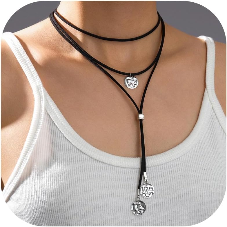 Roe Dolph Western Choker Necklaces for Women Turquoise Necklace Boho Jewelry Accessories Country Concert Outfits for Women Brown Leather Western Accessories