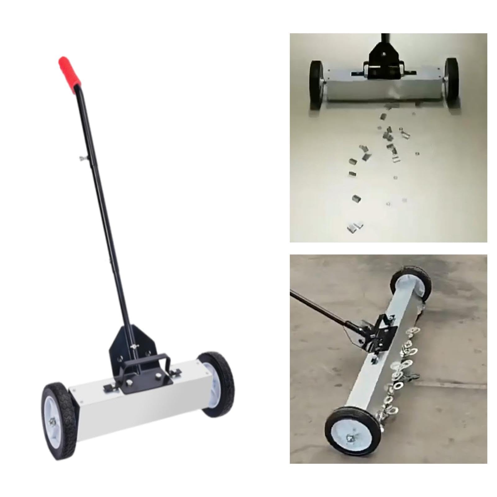 Barredora de Rodillos, Barredora de Césped, Equipo para Techos, Recolector de de Hierro, Modelo de Empuje para Oficina Y Reparación de Automóv, 18 Inch