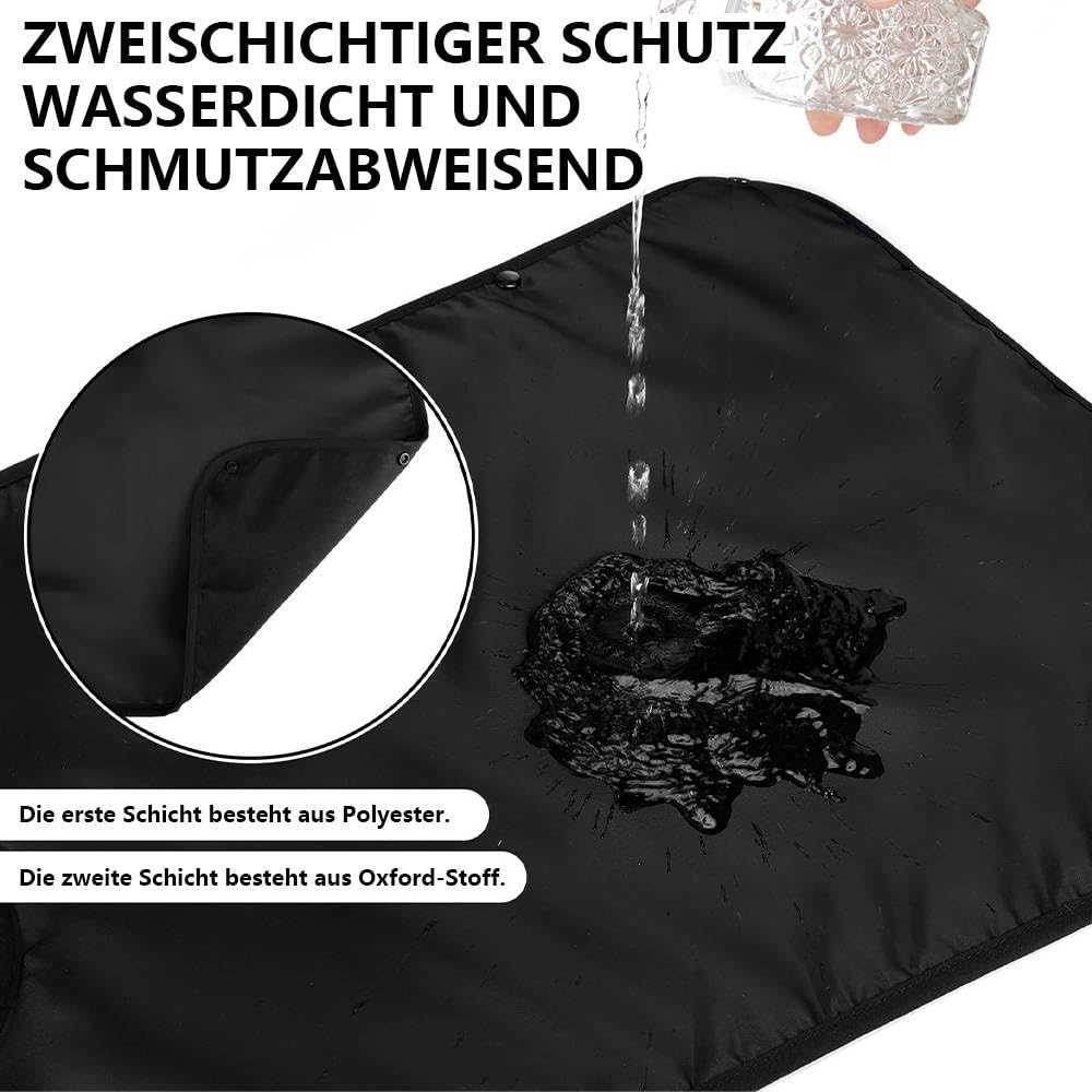 Wodoodporny śliniaczek dla dorosłych, miękki i oddychający śliniaczek, nadaje się do prania, ochrona odzieży dla seniorów i pielęgnacji (czarny)