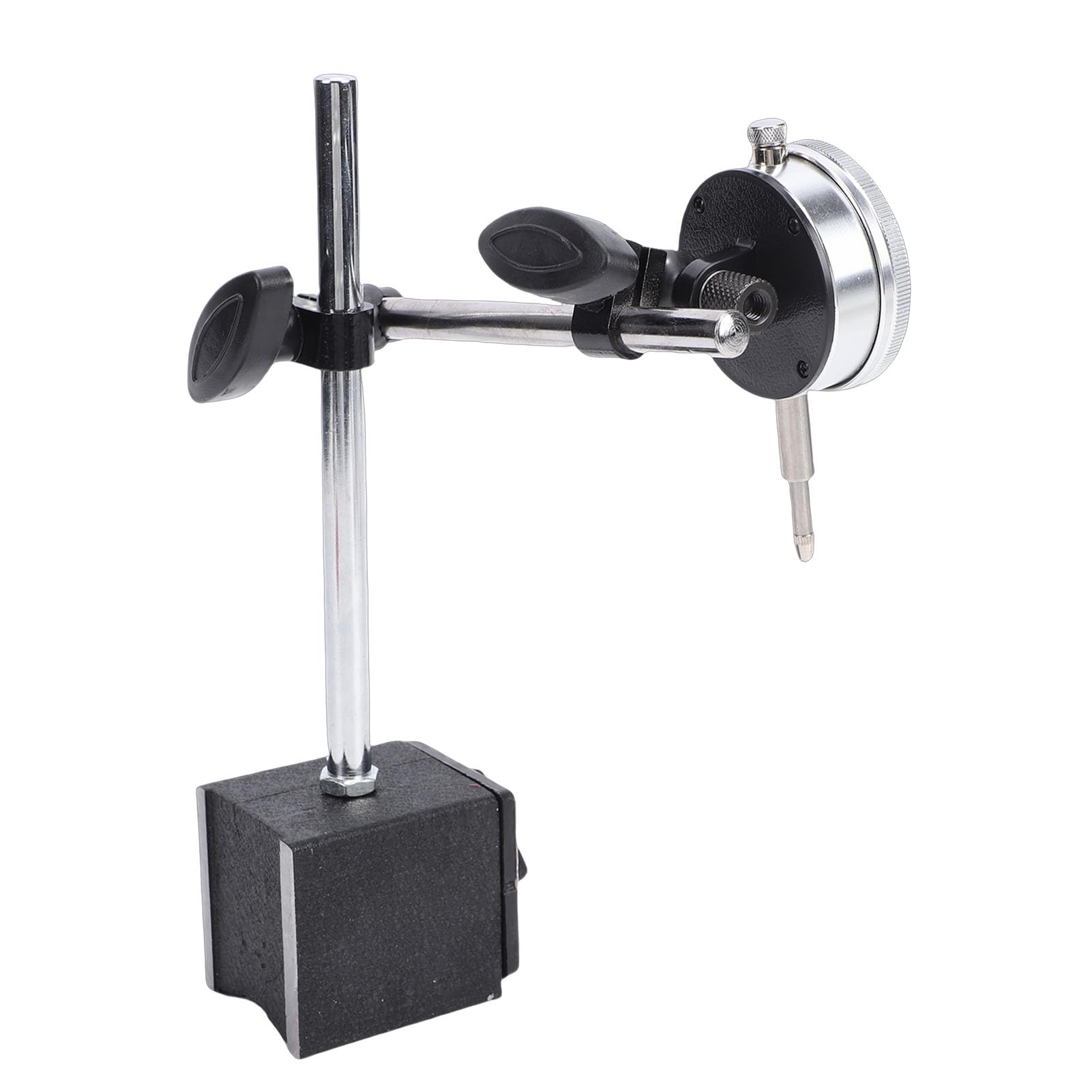 FTVOGUE Set di Comparatori a Quadrante, Gamma 0-10 Mm, Precisione 0,01 Mm, con Base Magnetica e Braccio Regolabile, per la Produzione di Stampi da Laboratorio in Officina