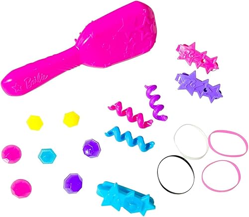 Miniatura 2 de Just Play - Cabezal de peinado Barbie, 17 piezas que incluyen accesorios de peinado, peinado para niños, (negro)