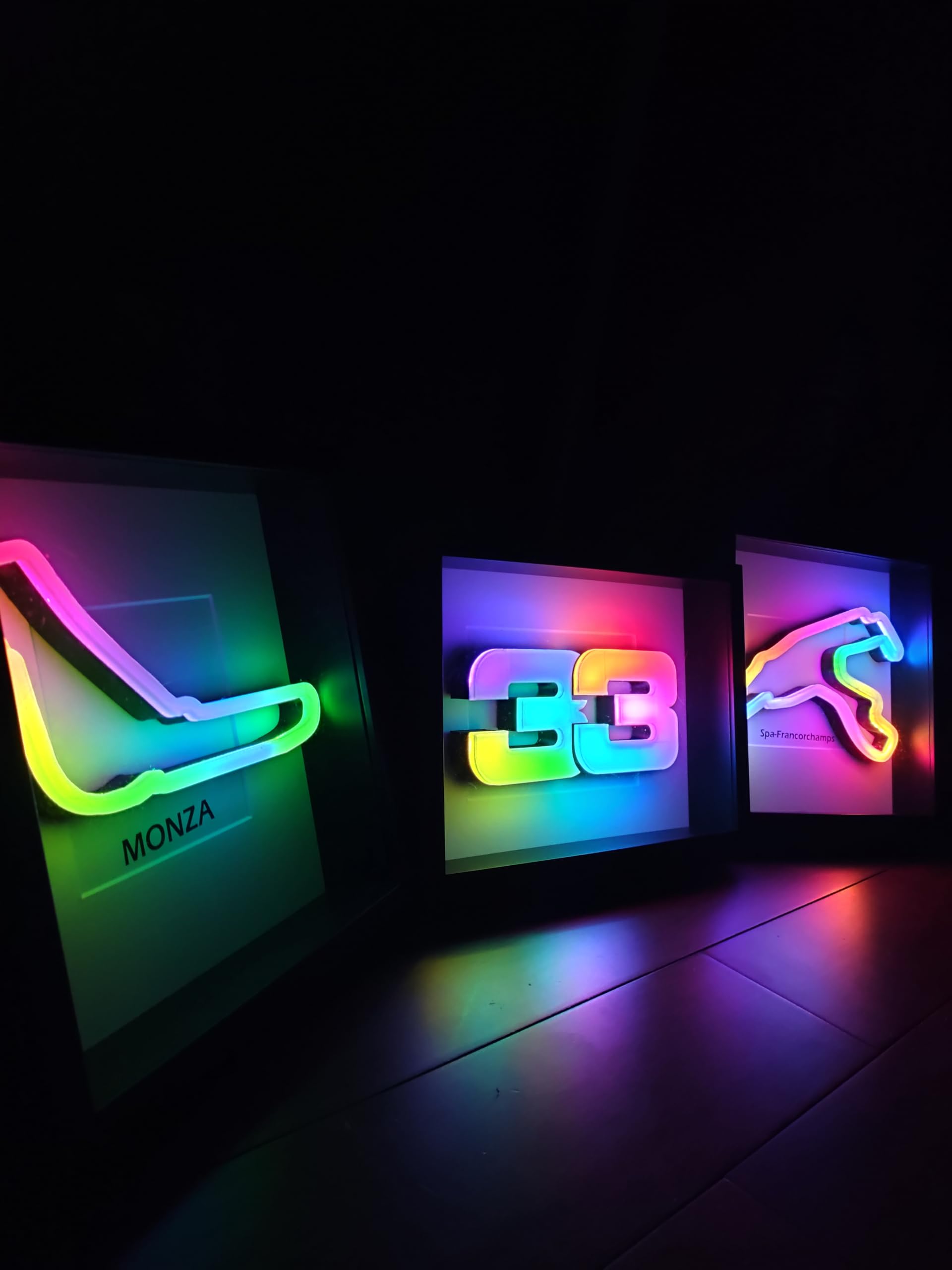 Pista de carreras LED RGB F1 Mónaco, Fórmula 1 de regalo, decoración de pista de carreras F1 Mónaco lámpara de pista