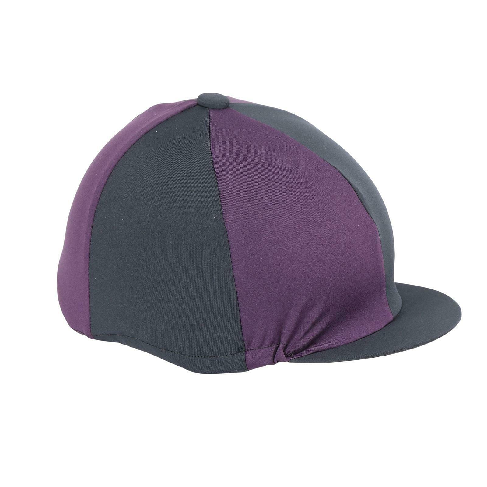 Shires Black/Plum Stretch Skull Hat Cover Silk In Onesize