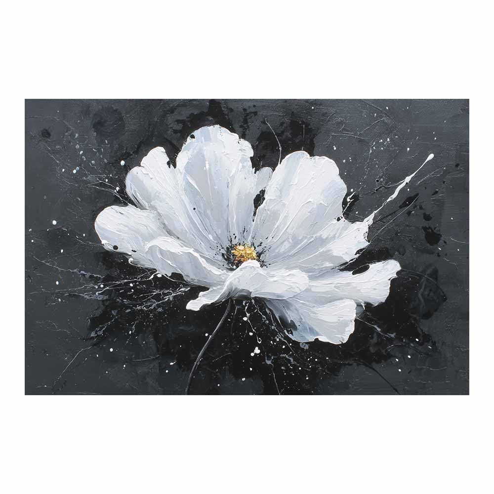 ZAMAEIU Nature Landscape Picture Painted whites flowers Large Modern Scenic Painting, for Living Room Bedroom Bathroom Dinning Room Home Office Wall Decor(white)-50x70cm Unframed