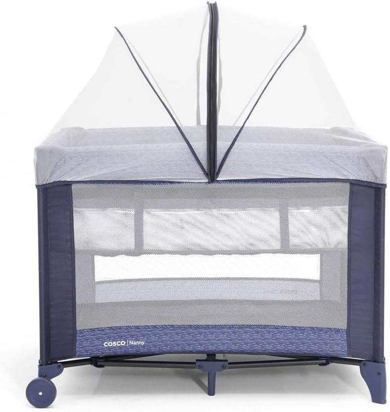 Cosco Kids, Berço Nanny, 0 a 18kg, Azul Rajado