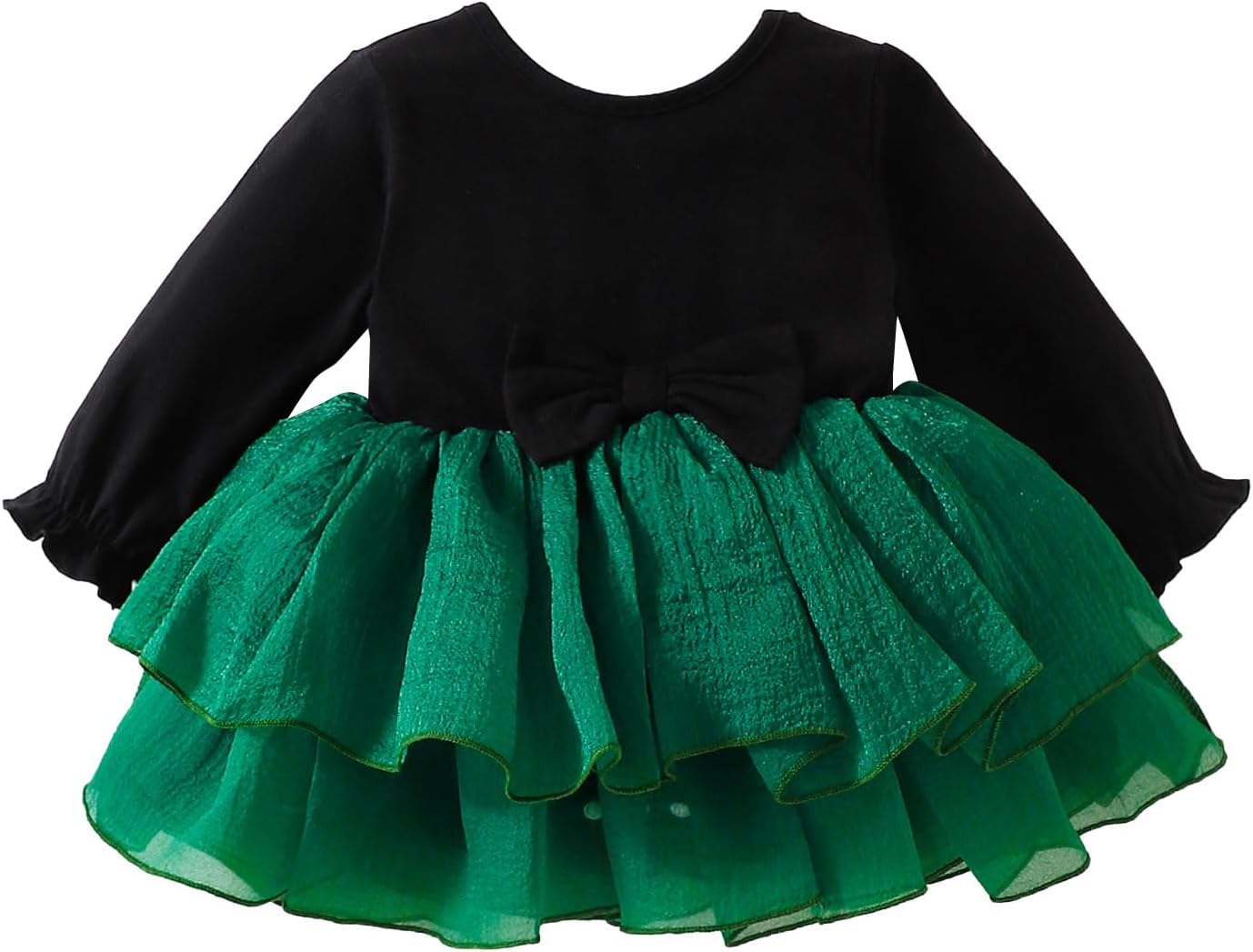 Baby Girl My Little Black Dress Romper Cotton Ruffle Long Sleeve Tutu Dress Birthday Party Fall Winter Clothes 0-24M