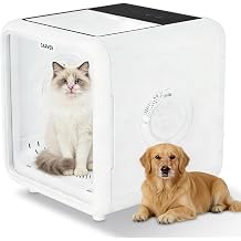 72L Cat & Dog Drying Box, 360 High-Efficiency Pet Dryer with 5 Air Outlets, 66 Million Negative Ions, NTC Smart Temperature Control, Quiet Pet Grooming Blower for Cats & Dogs up to 45 lbs