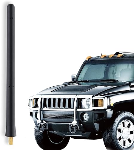 POBADY Antena corta de radio de coche de 7 pulgadas, antena de techo de lavado de autos, antena de goma flexible para vehículo, repuesto para radio