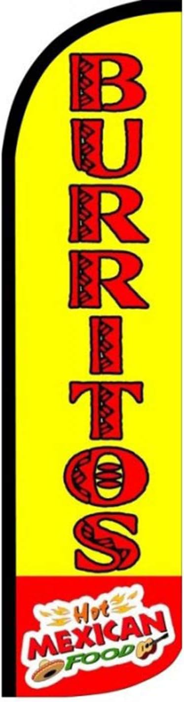 NEOPlex - "Burritos..." 12-Foot Windless Swooper Feather Flag (Flag ONLY)