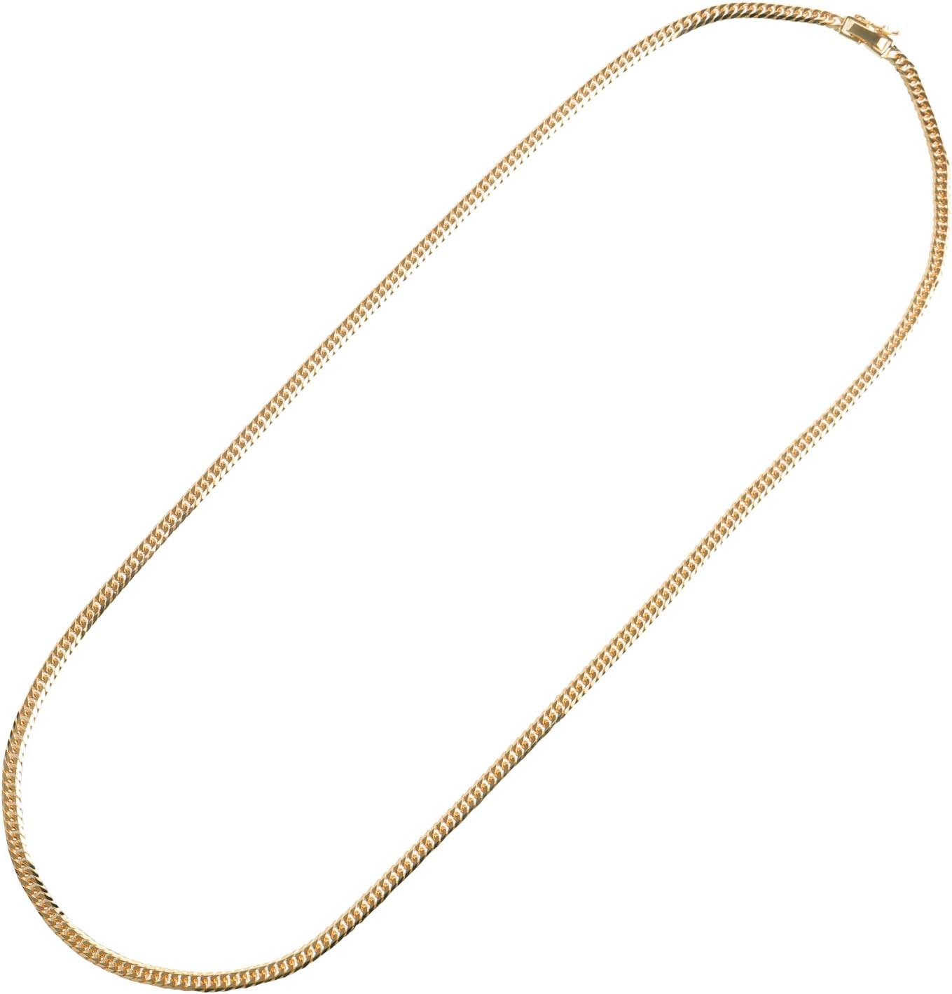 [フェアリーカレット] K18 6面Wキヘイ 30g 60cm 中留め 検定入り 日本製 18金 喜平 ネックレス チェーン