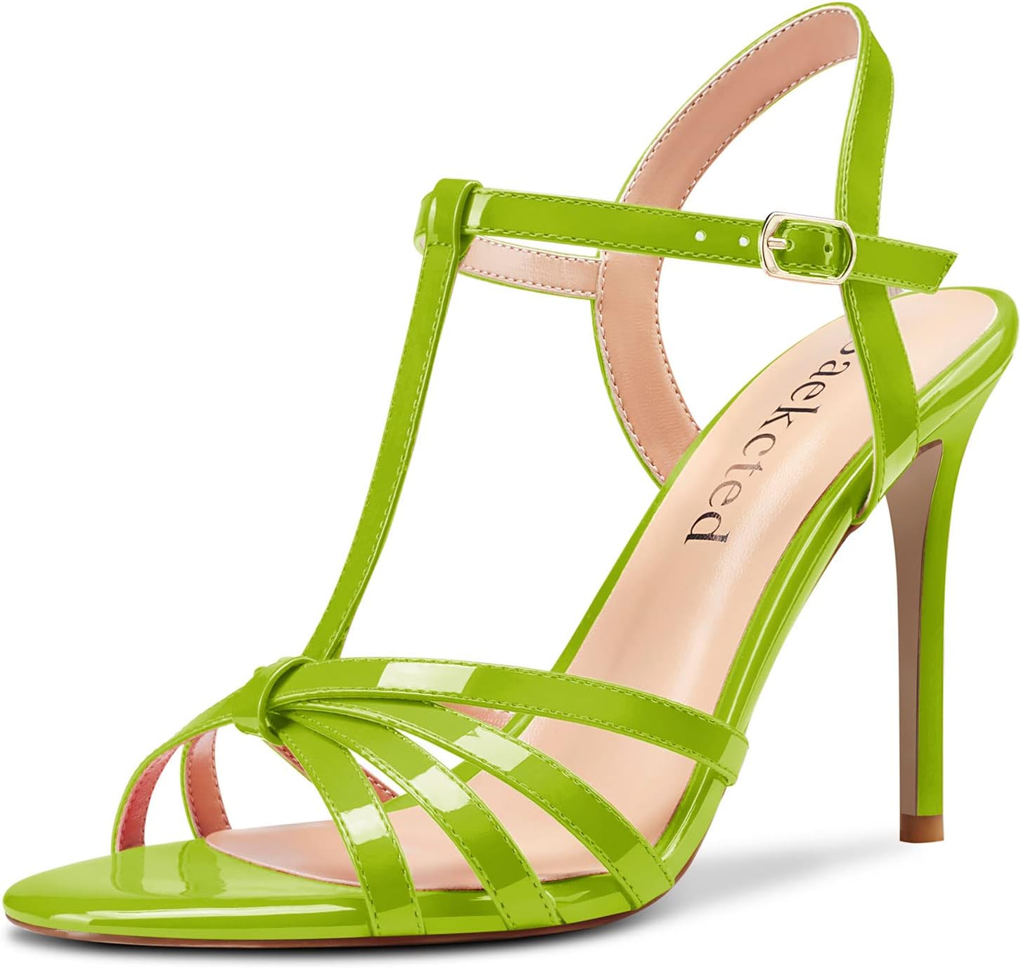 – Womens Stilettos High Heel Peep Open Toe Ankle Strap Slingback Sandals Wedding Dress Pumps Court Shoe Shoes 10 CM Heels