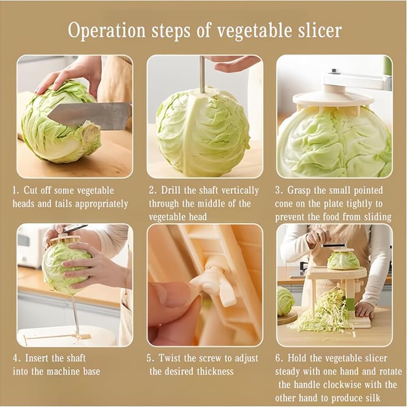 Multifunctional Vegetable Turning Slicer, Cabbage Slicer Shredder, New Cabbage Slicer, Cabbage Shredders Stainless
