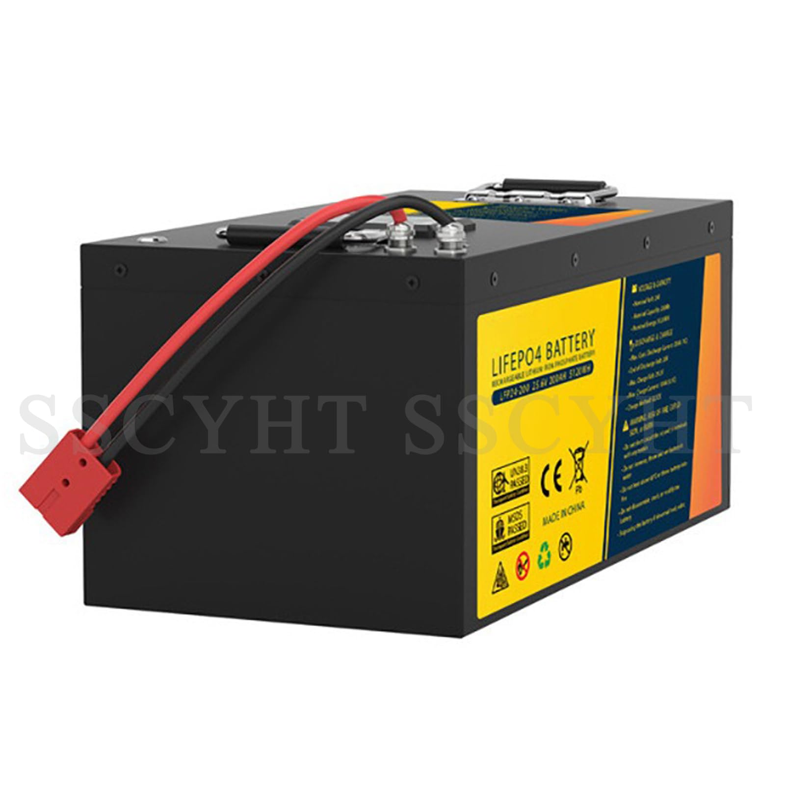 Batteria LiFePO4 24V Batteria Litio Ferro fosfato 24V 200Ah BMS Batteria Robot AGV lavasciuga Pavimenti/Carrello Golf/trasportatore/Carrello elevatore/Batteria Backup Camper