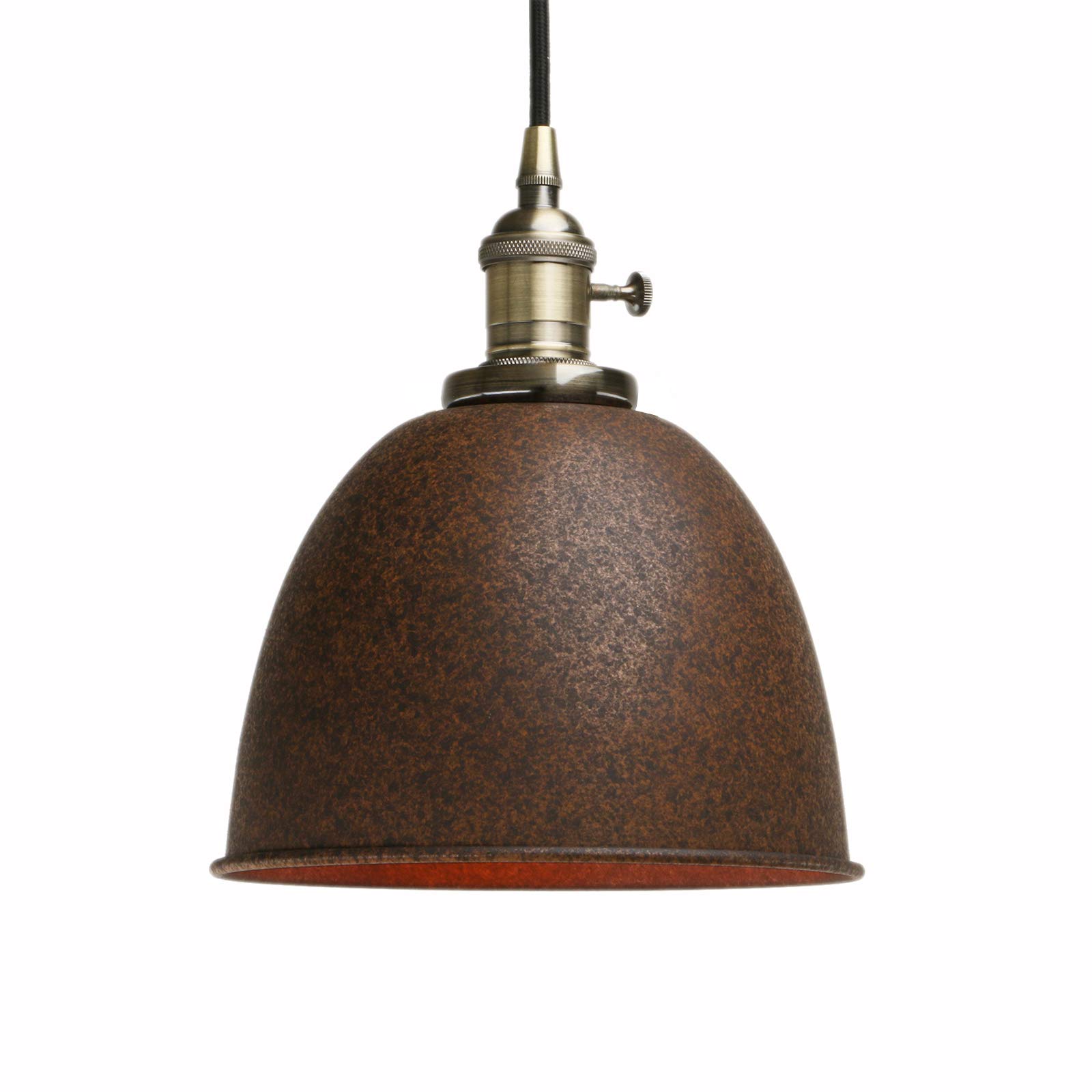 KXEcoLife Industrial Vintage Loft Bar Kitchen Island Metal Chandelier Hanging Ceiling Light Lamp Fixture Lighting E27/Imitation Rust/a