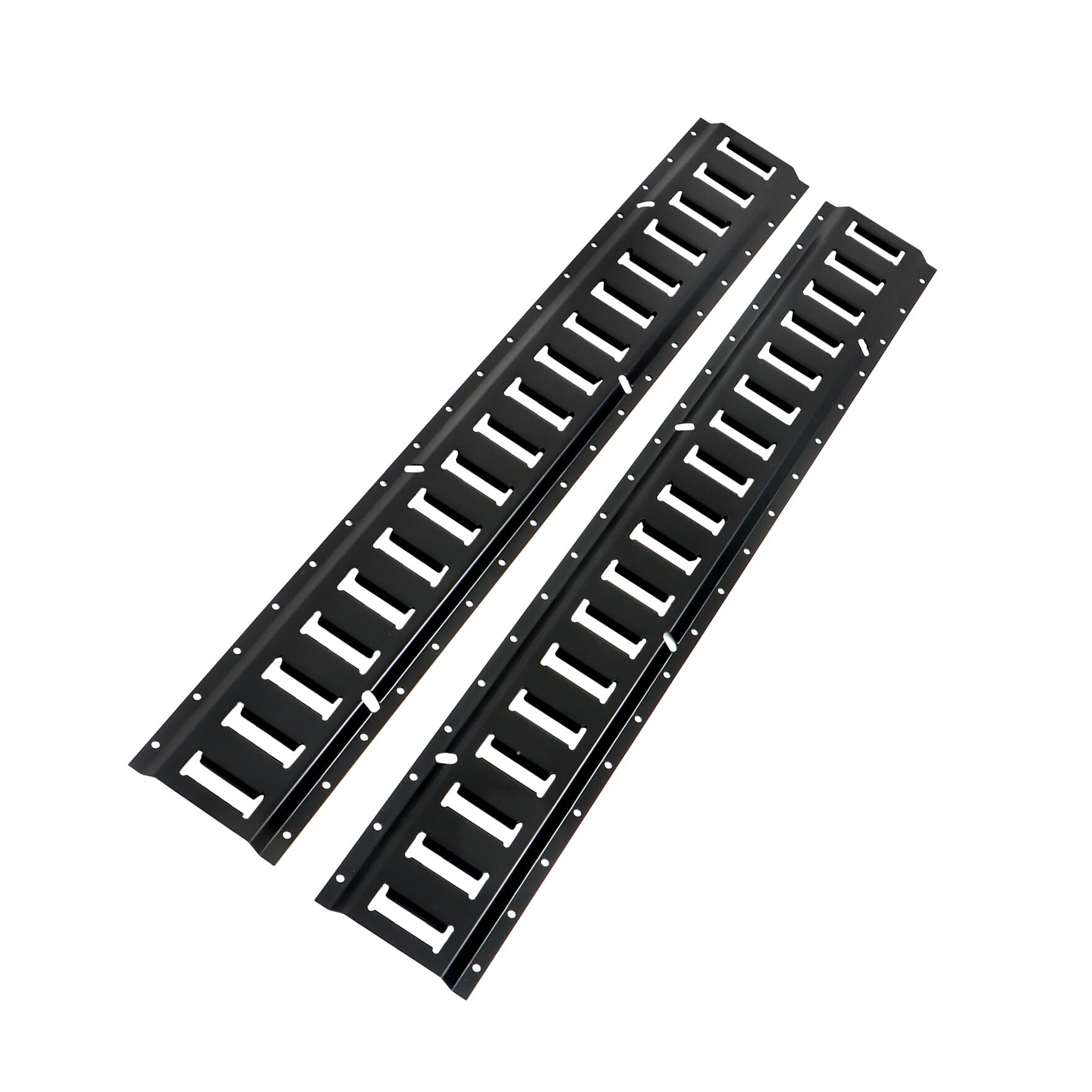 waltyotur 2 binari di fissaggio per pista, 3 pezzi, per garage, furgoni, rimorchi, moto, binari per pista, rivestimento in polvere, nero, 907,2 kg