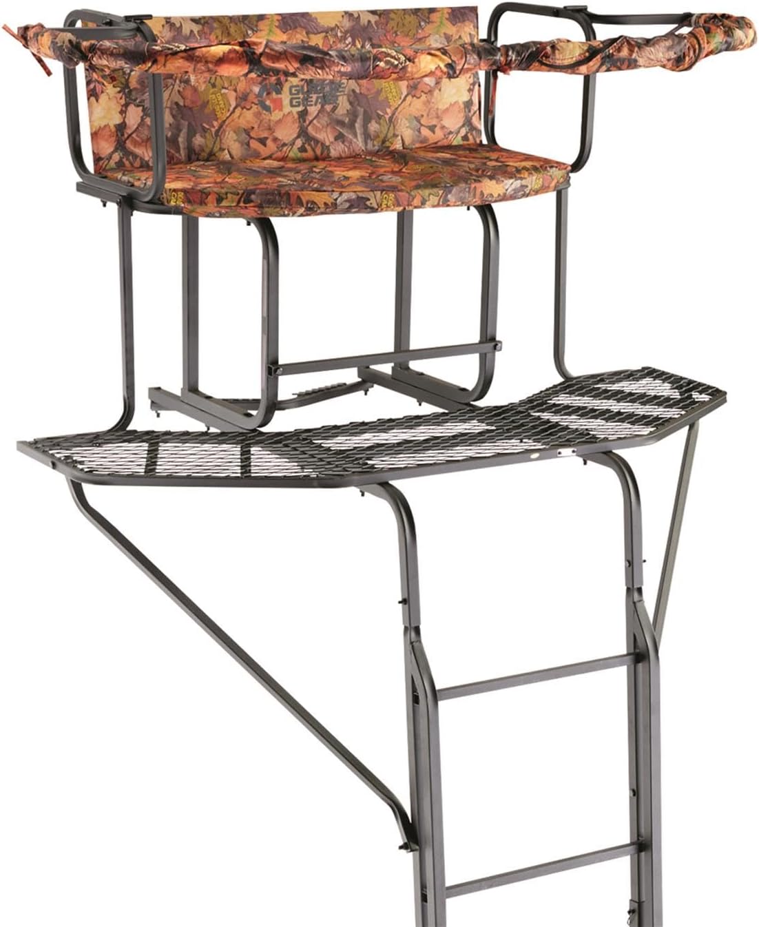 Guide Gear 20' 2-Man Ladder Tree Stand with Hunting Blind Climbing Hunt Seat, Hunting Gear Equipment Accessories