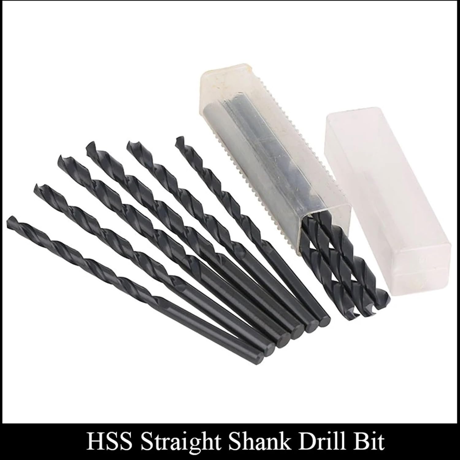 6.1mm 6.2mm 6.3mm 6.4mm 6.5mm Metal Wood AL Power Tool High Speed Steel HSS Black Finished Spiral Straight Shank Twist Drill Bit 1Pcs(1Pc 6.4mm)