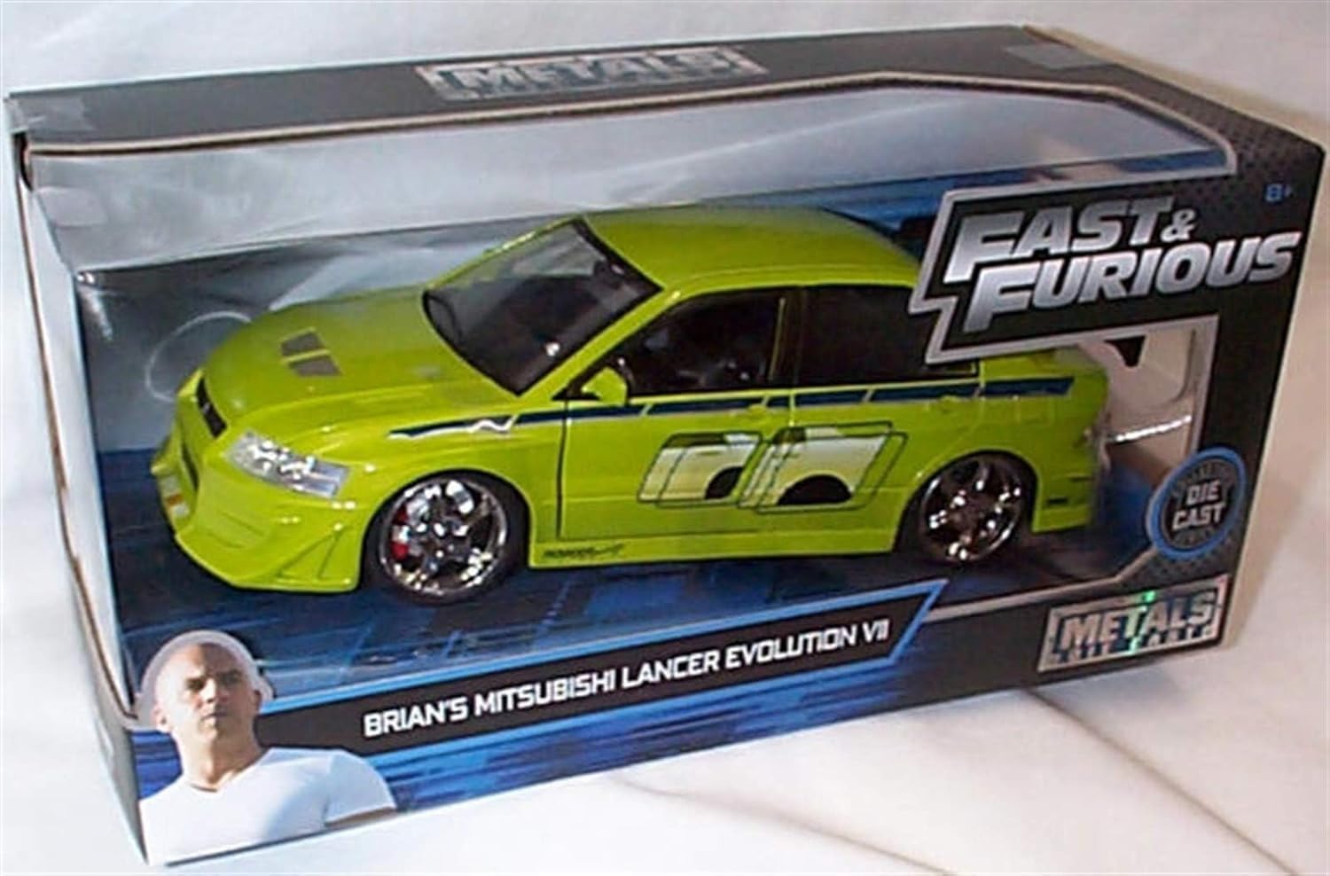 Jada FAST & FURI0US Brians Mitsubishi Lancer Evo VII car 1:24 scale diecast model