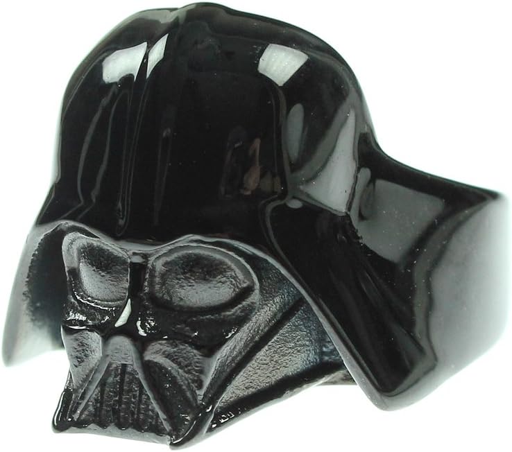 Star Wars Jewelry Men's Darth Vader Black Ion-Plated Stainless Steel Ring