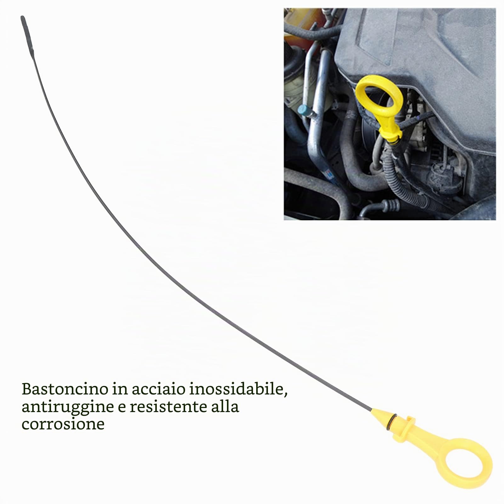 Astina di Livello Olio Motore ABS Indicatore di Livello Olio in Acciaio Inox Stick per A3 A4 A5 A6 Q3 Q5 TT 2 0