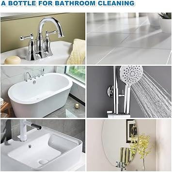 Bathroom Descaler Foam Cleaner Spray, All Purpose Stubborn Stains Cleaner, Bubble Cleaner Foam Spray for Toilet Bath Shower Glass Sink Cleane (1)
