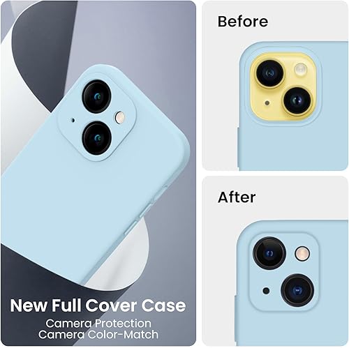 Miniatura 3 de FireNova Funda diseñada para iPhone 14, funda de silicona mejorada protección de cámara con 2 protectores de pantalla, forro interior de microfibra