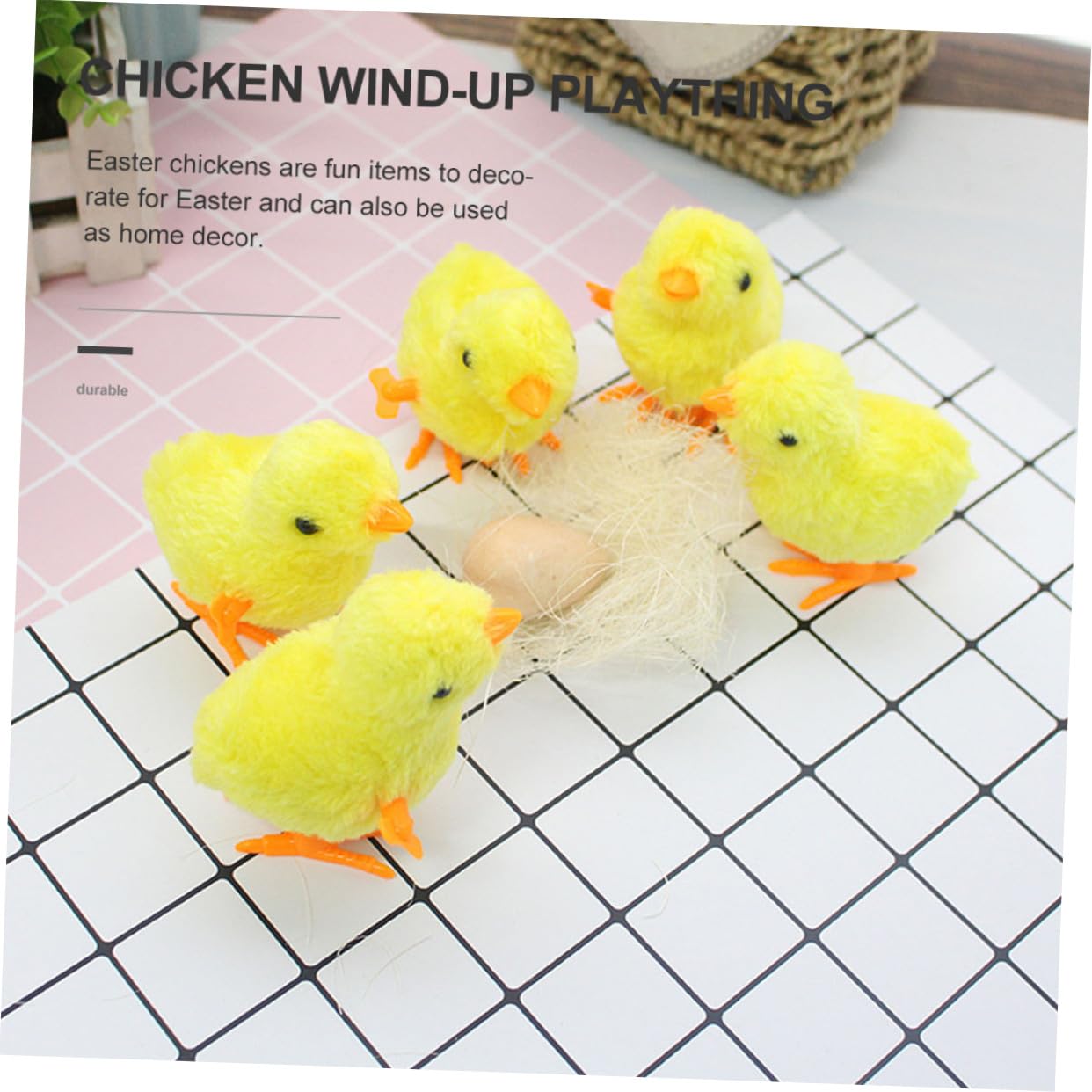 12piezas Juguetes de Cuerda Pollito de Cuerda Juguete para Bebés Mecanismo de Relojería de Pollo de Divertido