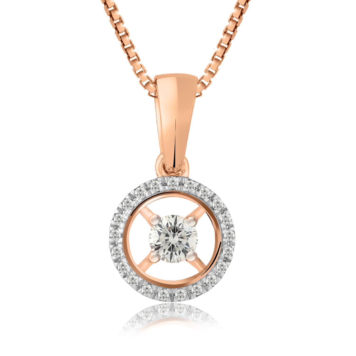 joyalukkas 18k (750) Yellow Gold and Diamond Pendant for Girls-picture-33