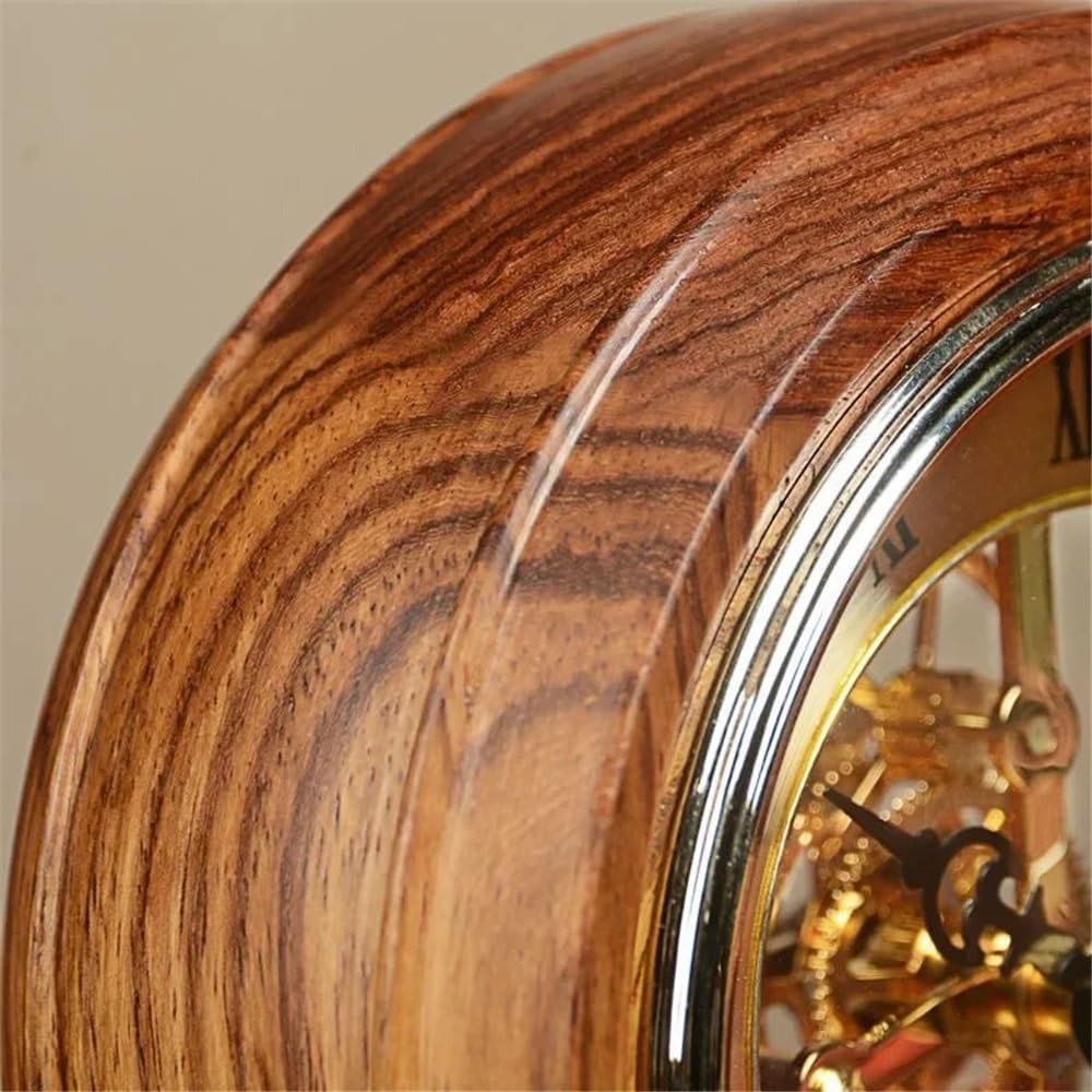 Table Clock Decorations Table Clock Wood Retro Mini Desktop Clock for Fireplace Mantel, Shelf, Desktop, Countertop Decor Clocks