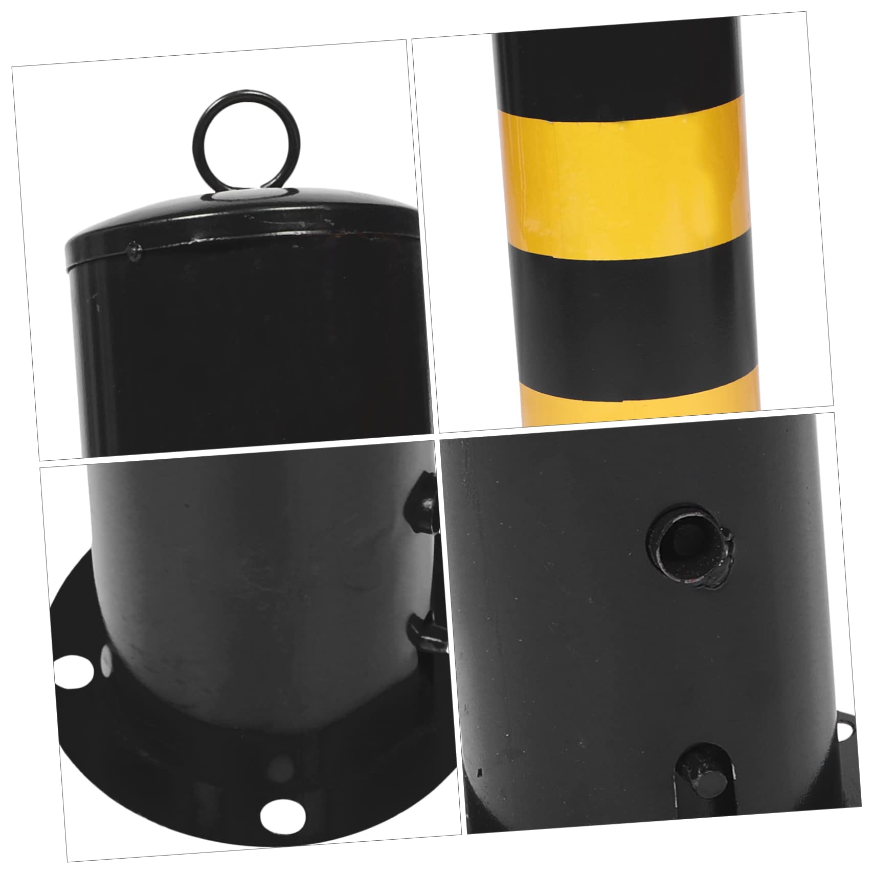 Poteau Protection Noir en Acier, Borne de Sécurité D'allée, Poste