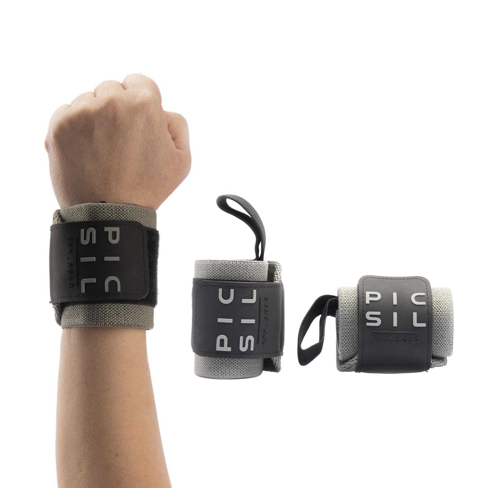 PICSIL Polsiere per Cross Training, Supporto del Polso con Presa Pollice, Realizzate in Nylon Elastico, Ideali per Body Building, Box, Calisthenics, Palestra, Prevengono Tendiniti, Unisex