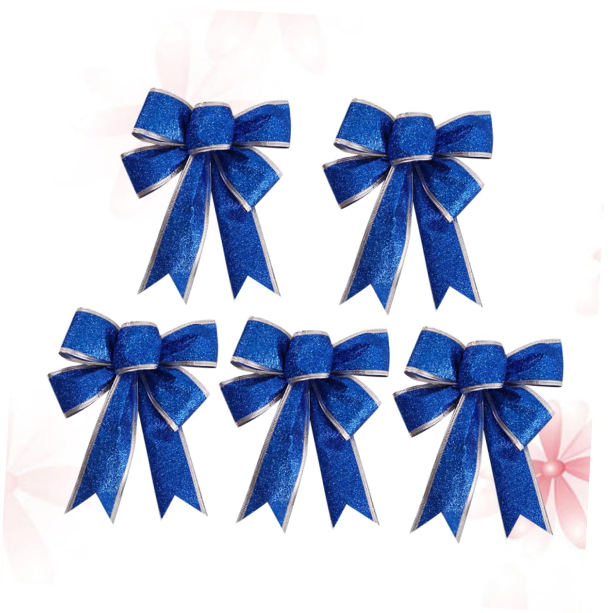 Didiseaon 15piezas Cintas De Raso Azul para Decoración Navideña De Brillantes para Árbol De Navidad y para Decorar Puertas y Mesas