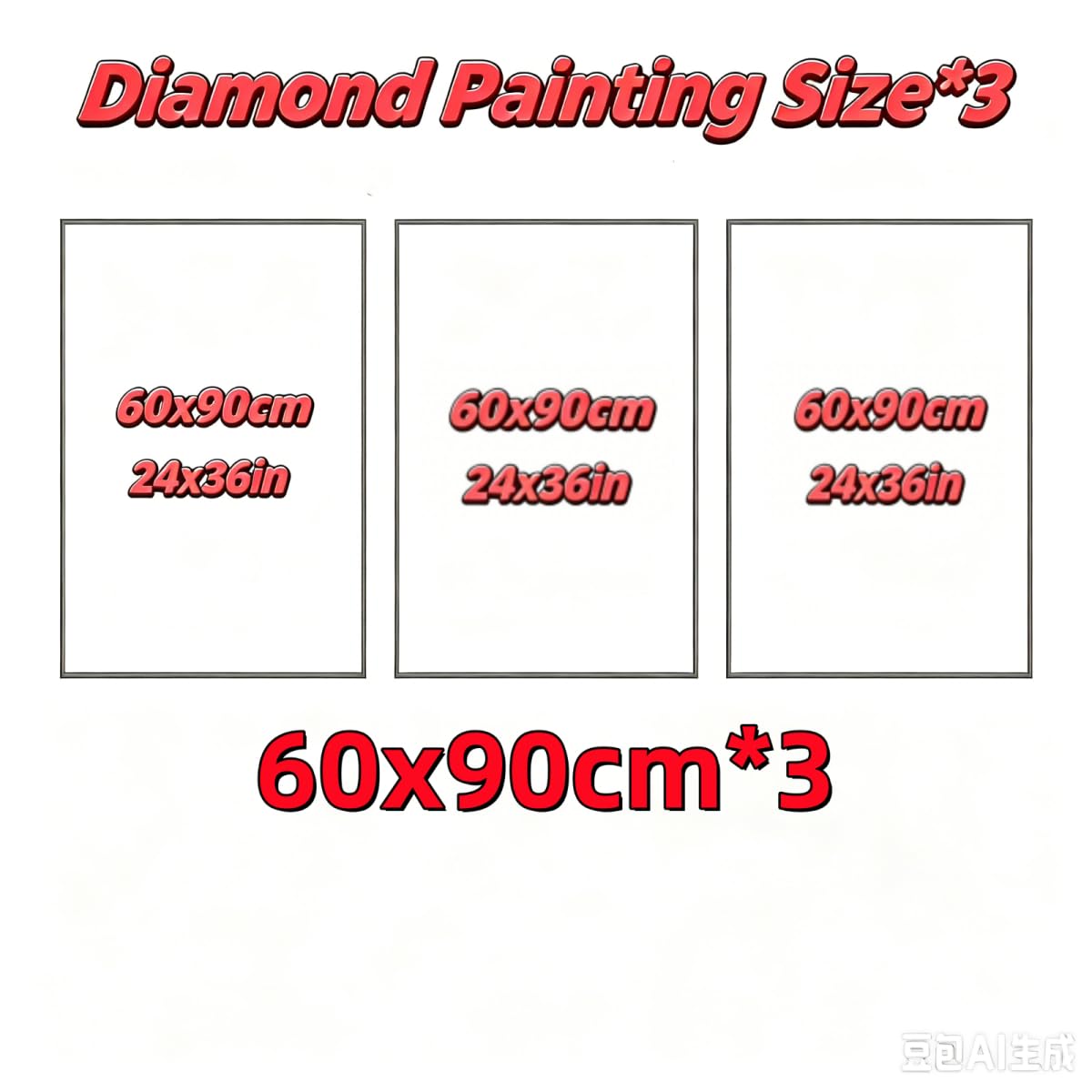 3 opakowanie 5D diamentowe drzewo malarskie, diamentowe malowanie numerami dla dorosłych, zestaw do haftu krzyżykowego malowanie diamentowe 60 x 90 cm x 3 szt., kreatywne hobby dorośli diamentowe