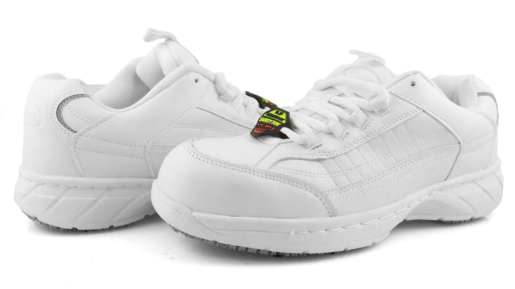 Laforst Mens George Leather Work Slip Resistant Composite Toe Sneakers White 13