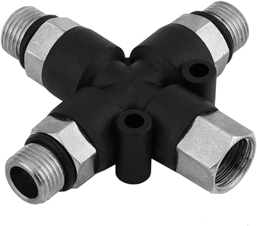 Compresor de aerógrafo a adaptador de manguera de aerógrafo Conector divisor de 18 pulgadas BSP de 3 vías