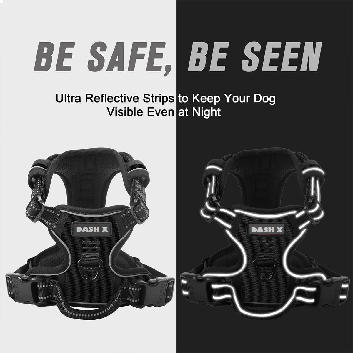 DASH X Dog Harness, No Pull Dog Harness for Large Dogs Front Clip Dog Vest Harness Adjustable - Image 4