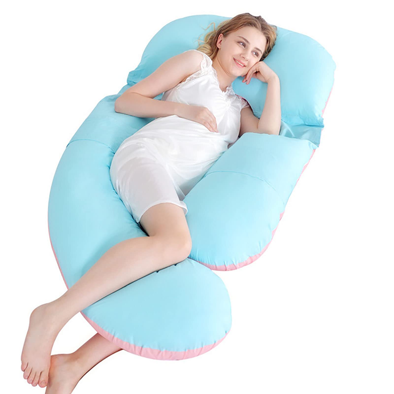 Maternity Pillow Detachable Protective Cover Advanced U-Shaped Maternity Pillow Support for Pregnant Women During Sleep