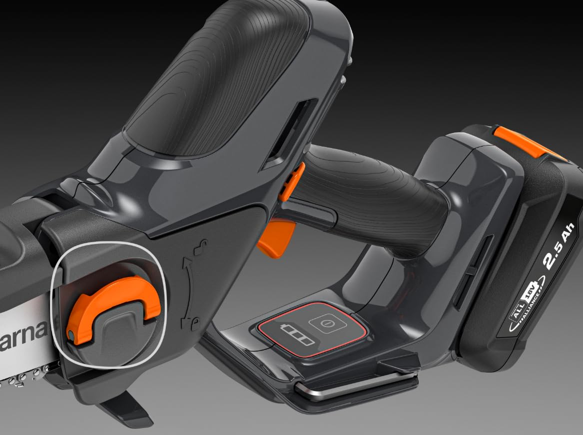 Husqvarna Aspire PE5-P4A Akku-Hochentaster 18V mit 4Ah Akku und Ladegerät, Mini-Kettensäge mit Teleskopstiel bis 1,7 m, Astsäge für Baumschnitt, POWER FOR ALL Alliance System