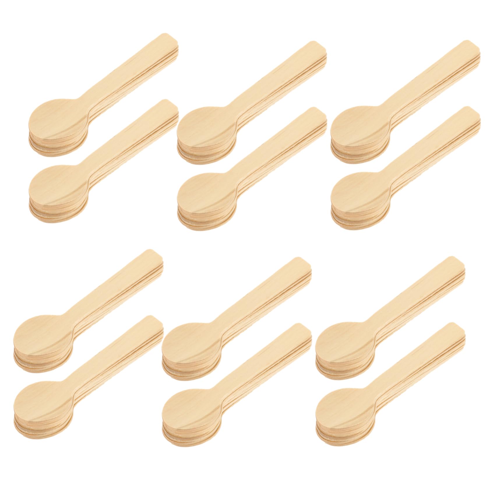 MUCKLILY 100pcs Small Spoon Tiny Spoons Cake Spoons Dinner Spoons Mini Spoons Small Teaspoon Ice Cream Scoop Portable Spoon Food Serving Spoons Yogurt Spoons Unique Spoons