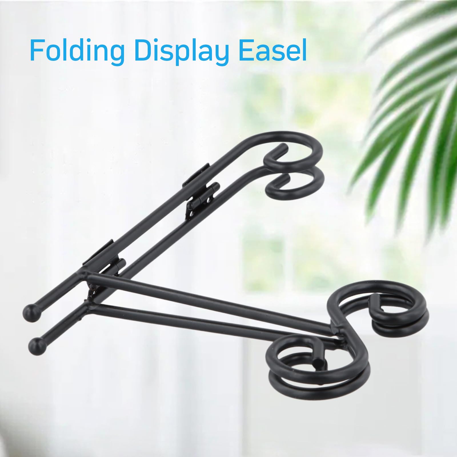 Cavalletto Espositore Porta Piatti In Ferro - Supporto Per Foto, Tablet, Arte (20 Cm Nero) - Foto 9
