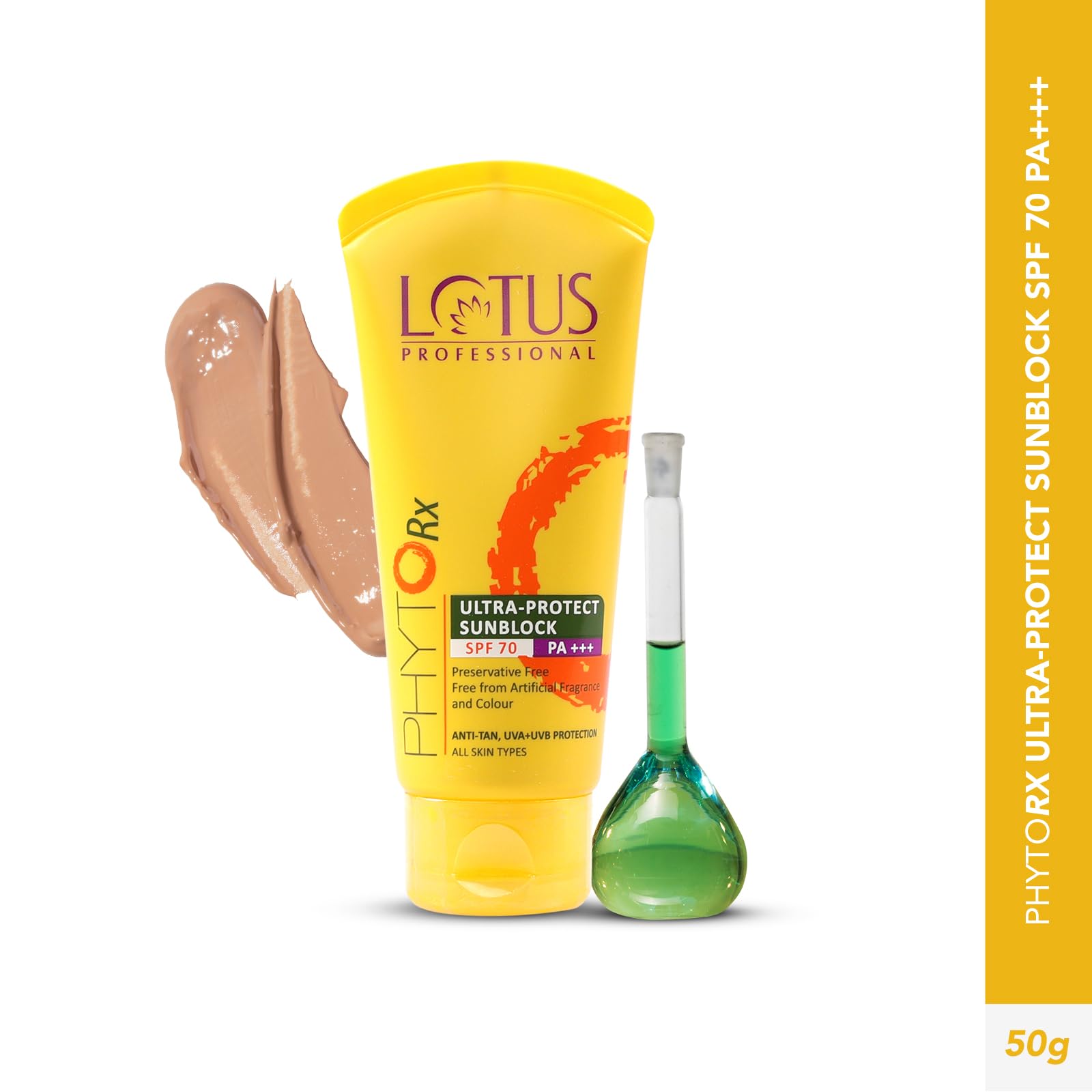 Lotus Herbals Professional Phyto Rx Ultra Protect Sunblock SPF 70 PA+++ 50g, multi