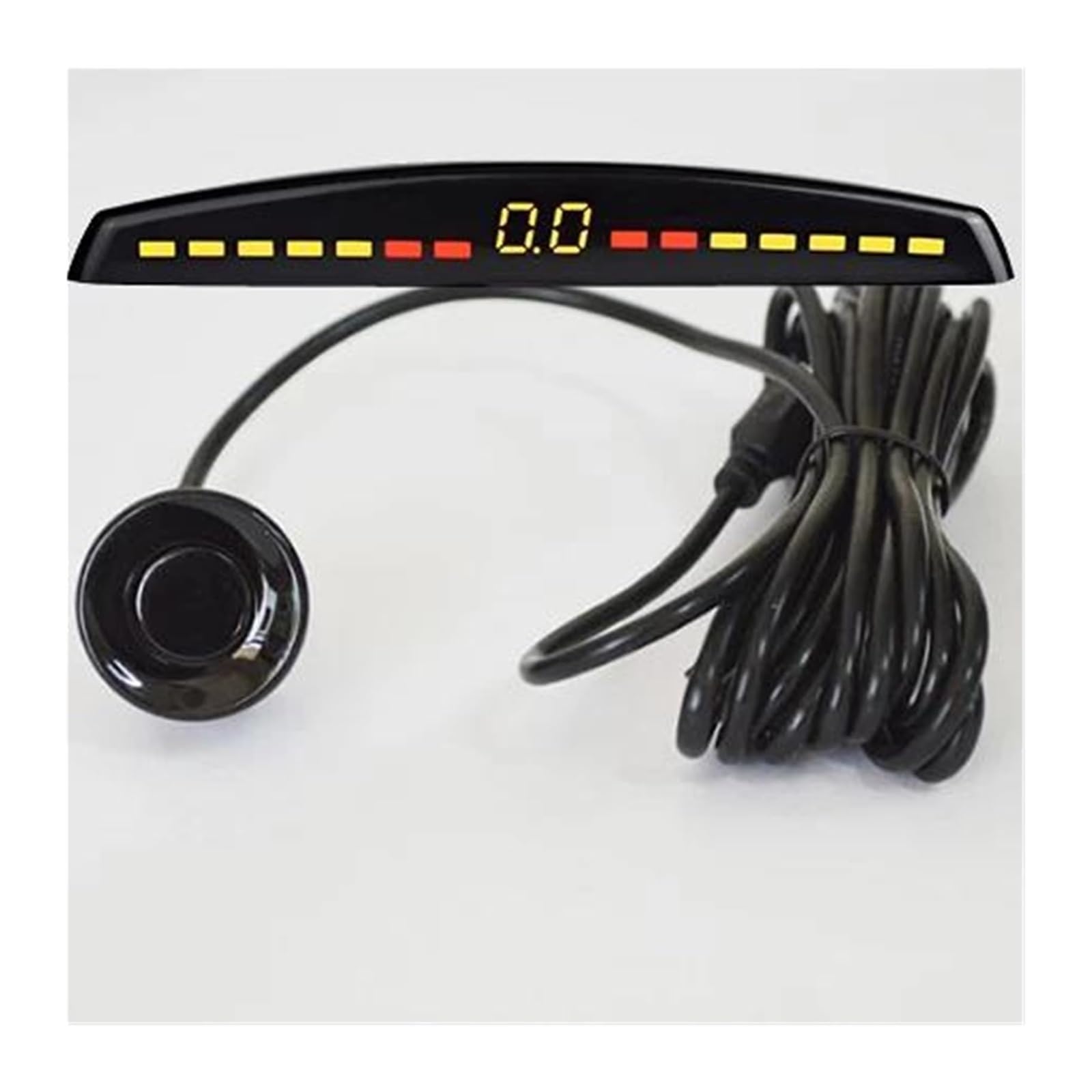 Sensor Aparcamiento con Radar Marcha Atrás Trasero para Coche Pantalla Parktronic Detector Monitor 4 Sensor De Aparcami(Negro)