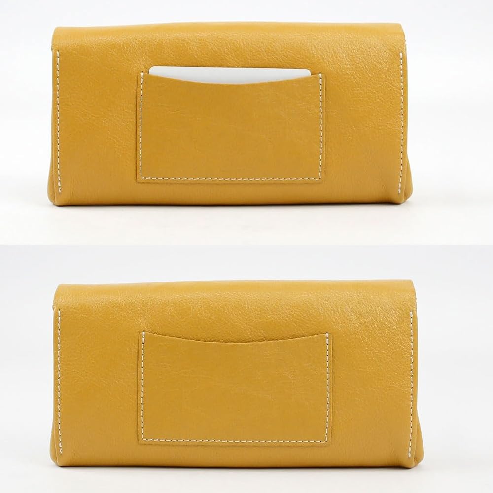 【ATLANTA】未使用 長財布 かぶせ長財布 財布 牛革 本革 革 レザー 黄 GOLD PFEIL 長財布 レディース 本革 かぶせ 革 ゴールドカラー