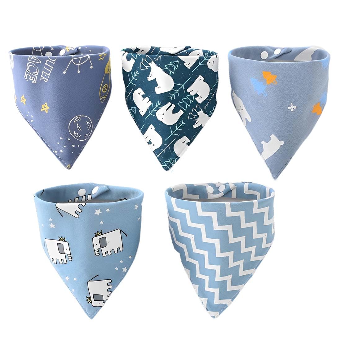 Set 7 Bavaglini Assorbenti Bebè - Cotone Rosa Per Bambini Sopra 1 Anno - Foto 9