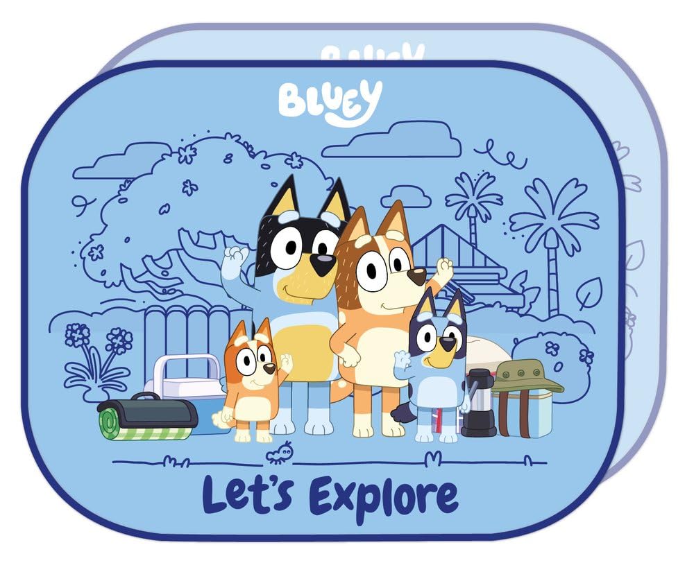 Tataway Auto-Seitenvorhänge, 44×35 cm, blaues Paar — Fenster-Sonnenschutz, Sonnen- und Hitzeschutz, farbiges Design für Kinder