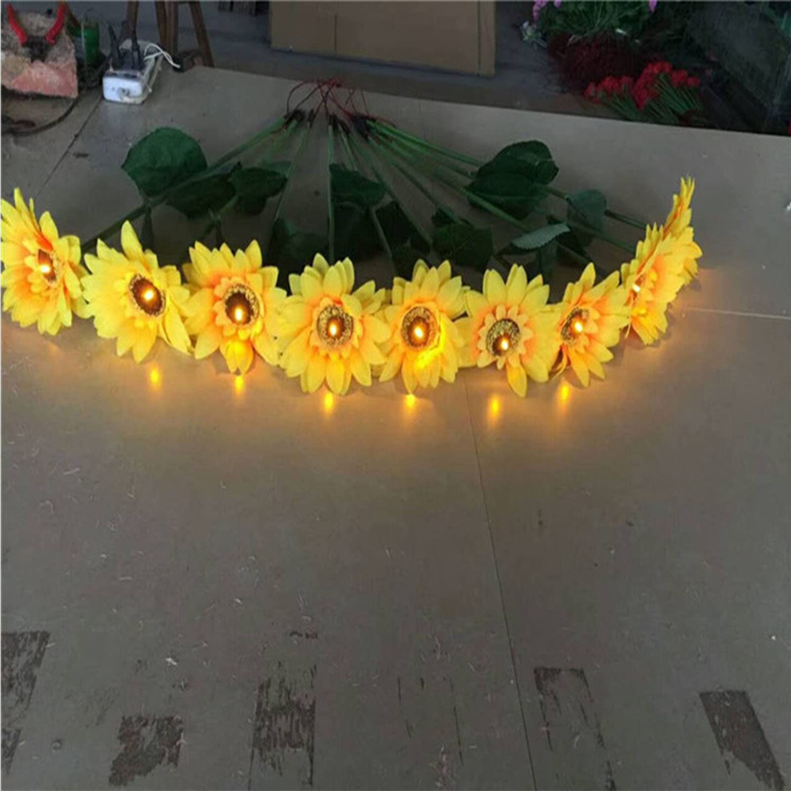 JNYB Luces de Girasol solares al Aire Libre, IP65 Pathway Solar a Prueba de Agua Decoración de luz 2 Paquete Luces de estaca de jardín Solar, iluminación LED de Paisaje,2Pack